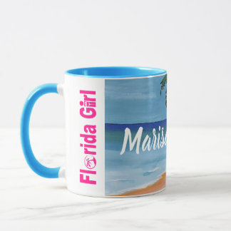 Maison sur une Mug de plage avec votre nom