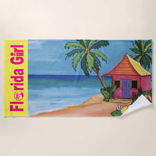 Maison sur une serviette de plage par Florida Girl (Devant)