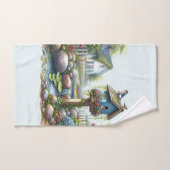 Maisoncampagne Maisonnette Oiseaux Aquarelle Jardi (Serviette à main)