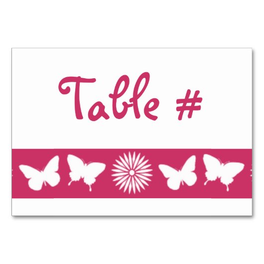 Maisonnettes et papillons dans la carte table de f (Devant)