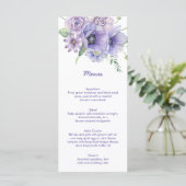 Maisonnettes violettes, Anémones, Menu Floral Rose (Debout devant)