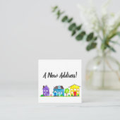 Maisons aquarelles colorées Nouvelle carte d'adres (Debout devant)