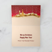 Maisons avec carte de Noël Joyeux Neige (Intérieur)