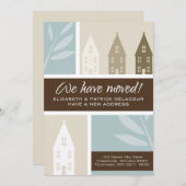 Maisons Brown Silhouette Faire-part mobile (Devant / Derrière)