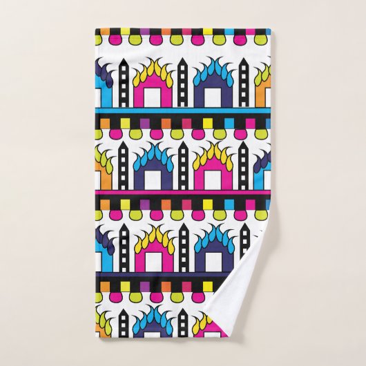 Maisons colorées (Serviette à main)