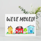 Maisons colorées en aquarelle Nouvelle carte d'adr (Debout devant)