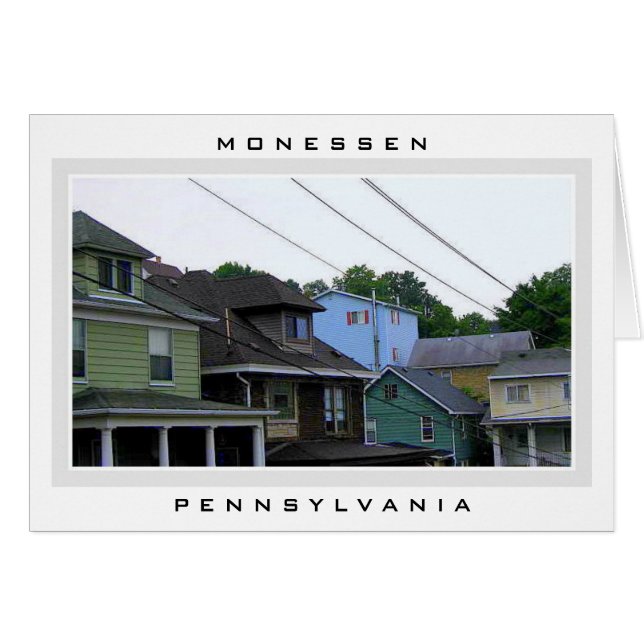 Maisons colorées en Monessen, Pennsylvanie (Devant horizontal)