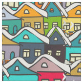Maisons Colorées En Tissu Hiver (Fermer)