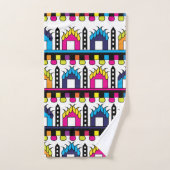 Maisons Colorées Mignonnes (Serviette à main)