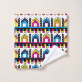 Maisons Colorées Mignonnes (Gant de toilette)
