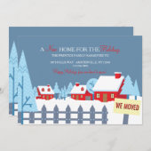 Maisons couvertes de neige Moving Faire-part (Devant / Derrière)