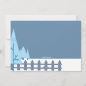 Maisons couvertes de neige Moving Faire-part (Dos)