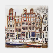 Maisons d'Amsterdam - aimant frigo par Velvet Esca (Devant)