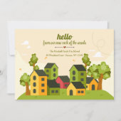 Maisons de banlieue en mouvement Faire-part (Devant)