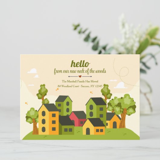 Maisons de banlieue en mouvement Faire-part (Debout devant)