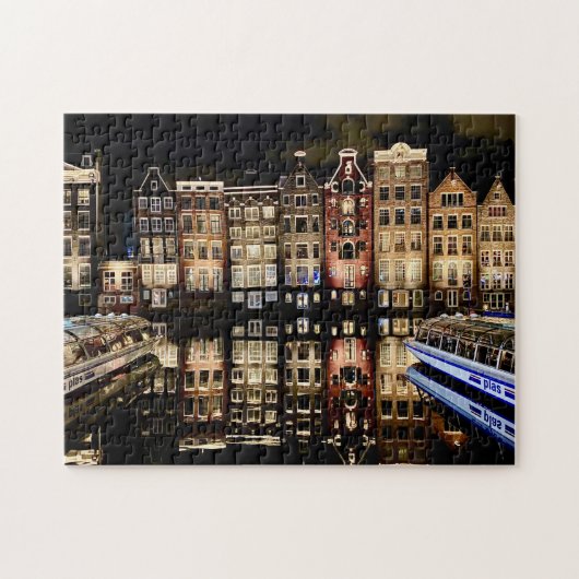 Maisons de canal d'Amsterdam puzzle (Horizontal)