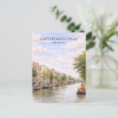 Maisons de canal hollandaises Amsterdam Carte d'ar (Debout devant)