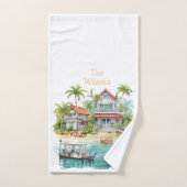 Maisons de plage Whimsical (Serviette à main)