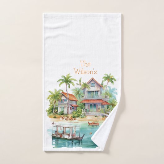 Maisons de plage Whimsical (Serviette à main)