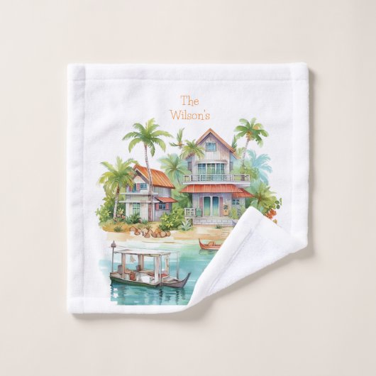 Maisons de plage Whimsical (Gant de toilette)