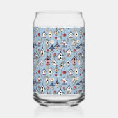 Maisons d'oiseaux en patchwork floral et fond bleu (Droite)