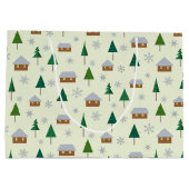 Maisons et sapins sac cadeau (Dos)