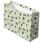 Maisons et sapins sac cadeau (Devant Angle)