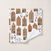 Maisons hollandaises - Amsterdam Canal House Vélos (Gant de toilette)