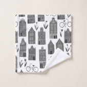 Maisons hollandaises - Amsterdam Canal House Vélos (Gant de toilette)