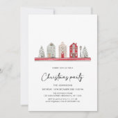 Maisons mignonnes Photo Noël Invitation (Devant)