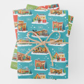 Maisons modernes du milieu du siècle Papier d'enve (En situation)