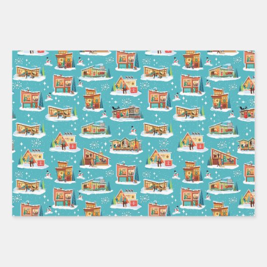 Maisons modernes du milieu du siècle Papier d'enve (Devant)