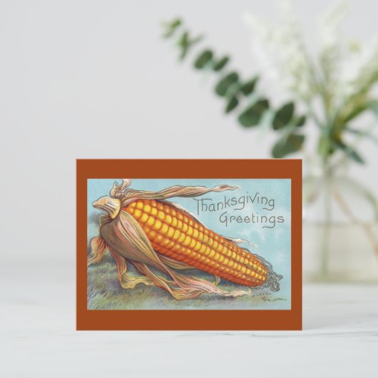 Maïsoor Thanksgiving Feestdagenkaart (Staand voorkant)