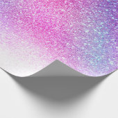 Maisroze Paarse nebula Galaxy Glitter Cadeaupapier (Hoek)