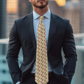 Maisslang roze bloemen groen stropdas