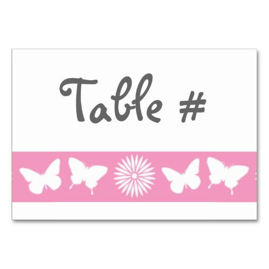 Maisson et papillons dans la carte de table Petal  (Devant)