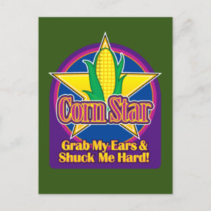 maïsster blauw Paarse BG groen Briefkaart