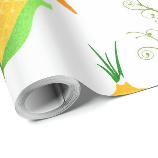 maïswortel ui voedsel veggie groente cadeaupapier (Rol Hoek)