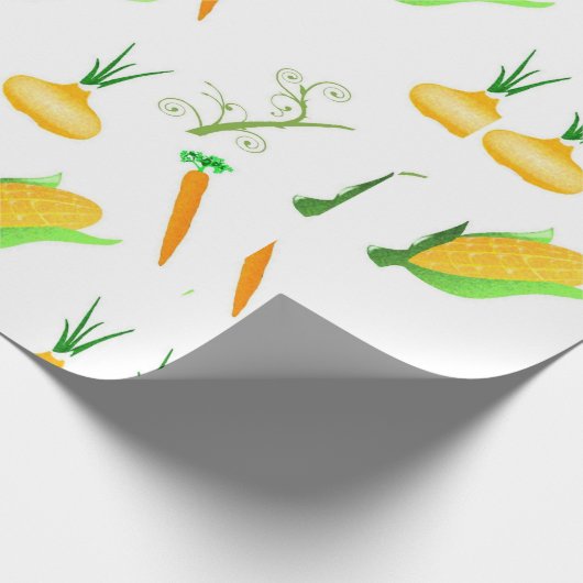 maïswortel ui voedsel veggie groente cadeaupapier (Hoek)