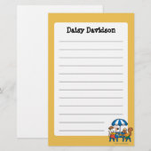 Maisy écrit des cartes postales sous le parapluie (Devant / Derrière)