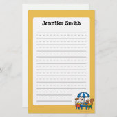 Maisy écrit des cartes postales sous le parapluie (Devant / Derrière)