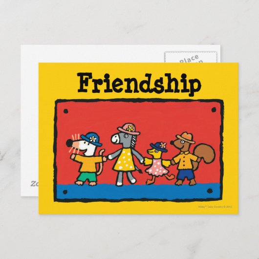 Maisy en Best Friends Hold Hands Briefkaart (Voorkant / Achterkant)