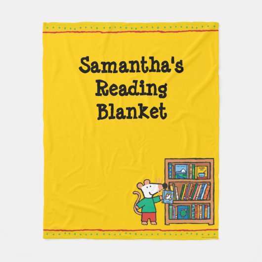 Maisy en boekenplank fleece deken (Voorkant)
