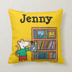 Maisy en boekenplank kussen