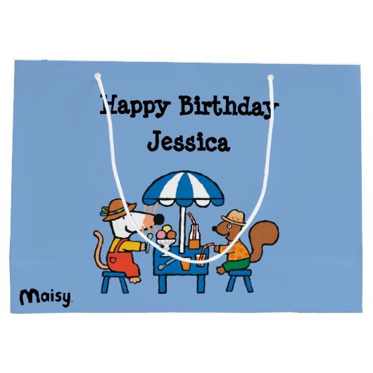 Maisy en Cyril Birthday Large Cadeautasje (Achterkant)