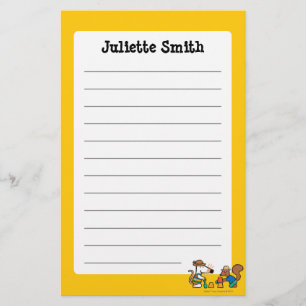 Maisy en Cyril bouwen een Zand Castle Briefpapier