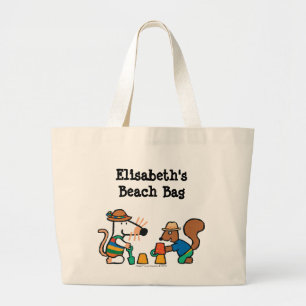 Maisy en Cyril bouwen een Zand Castle Grote Tote Bag