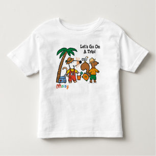 Maisy en Cyril met palmboom aan de strand Kinder Shirts