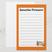 Maisy en Dotty Paint op Preschool Briefpapier (Voorkant / Achterkant)