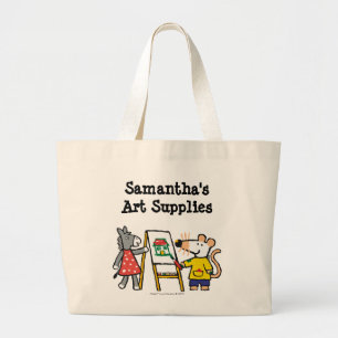 Maisy en Dotty Paint op Preschool Grote Tote Bag